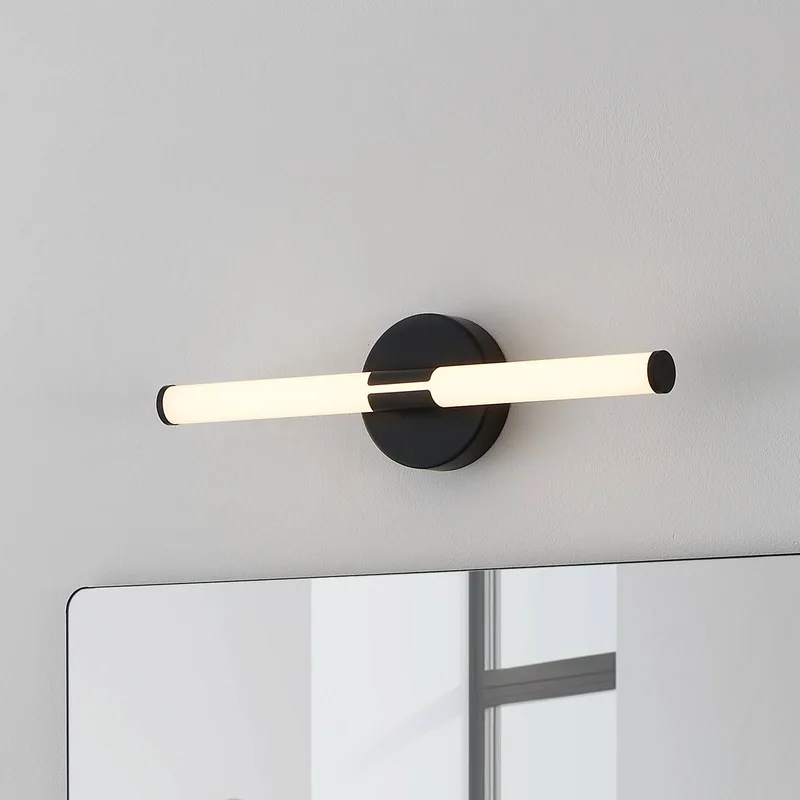 LED wandlamp Ramola, zwart, breedte 45 cm, IP44, CCT de EGLO en Noir, Wit gesatineerd – photo produit