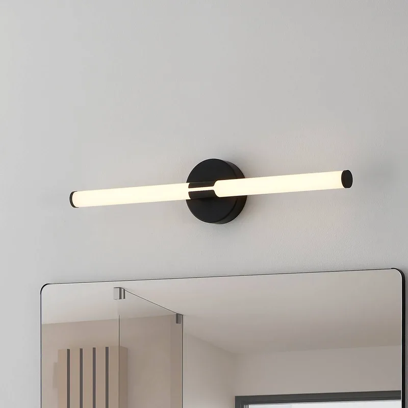 LED wandlamp Ramola, zwart, breedte 60 cm, IP44, CCT de EGLO en Noir, Wit gesatineerd – photo produit