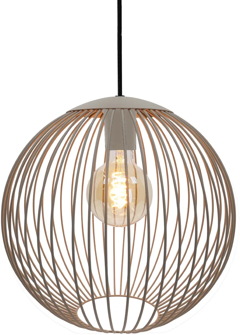 Lindero Hanglamp - E27 - Ø 32 cm - Zandkleur/Beige de EGLO en Zandkleur – photo produit