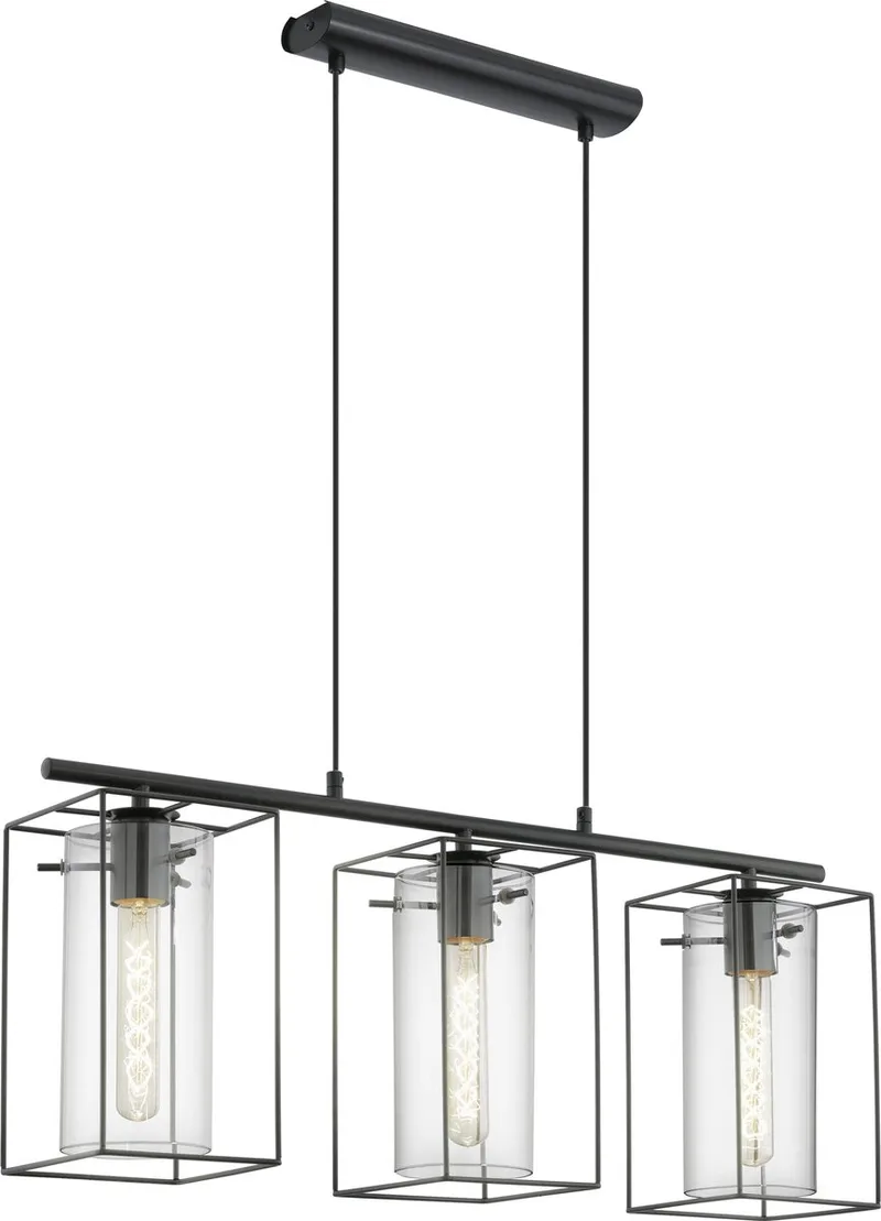 Loncino Hanglamp - E27 - 74,5 cm de EGLO en Noir – photo produit