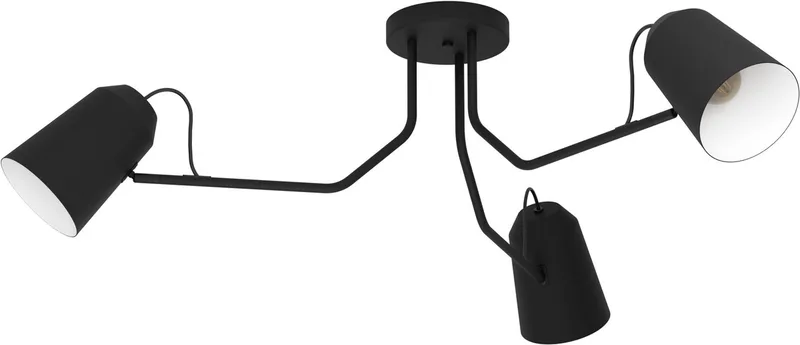 Loreto Plafondlamp - E27 - Ø 114,5 cm - Zwart | Wit by EGLO in Black – product photo