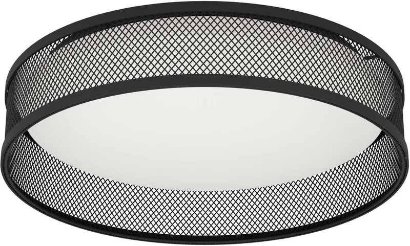 Luppineria Plafondlamp - LED - Ø 38,5 cm - Zwart | Wit - Staal från EGLO i Svart – produktbild