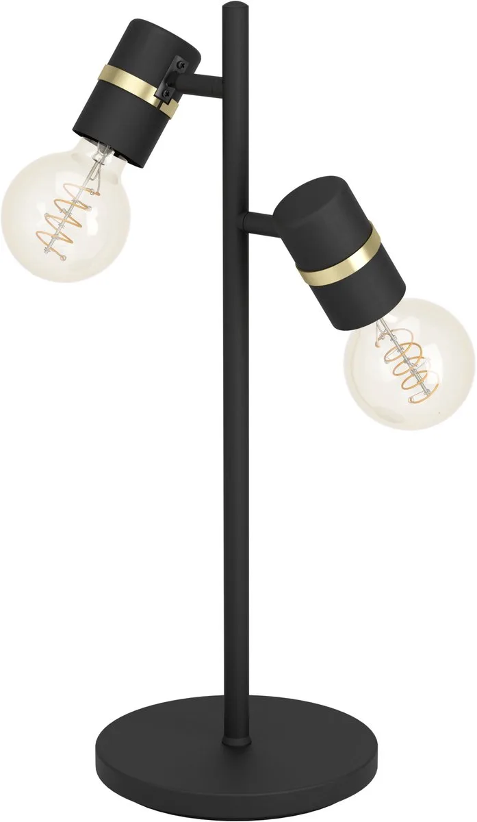 Lurone Tafellamp - E27 - 50 cm - Zwart/Goud fra EGLO i Sort – produktbillede