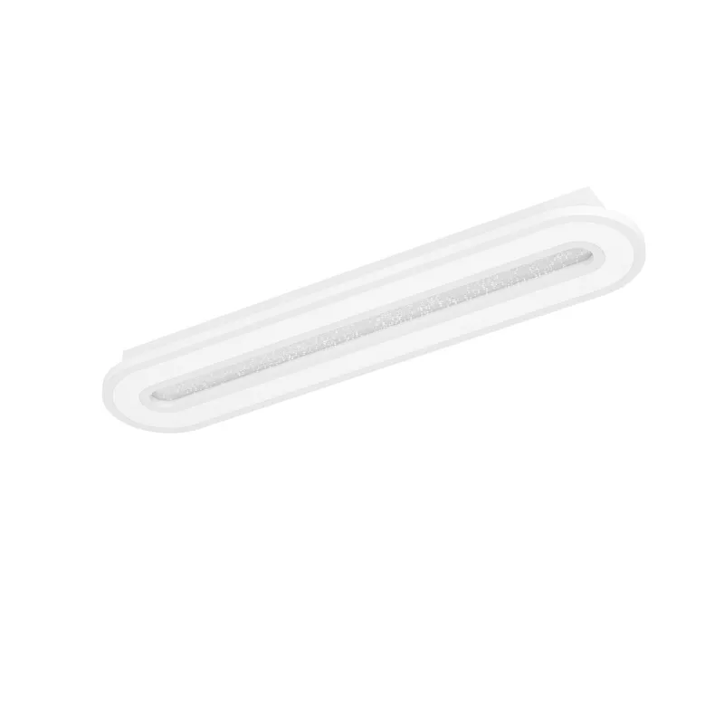 MACCHIONI DECKE 550X120 CCT 2360LM DIMMPB WEISS MIT KRISTALL-EFFUS von EGLO in Weiß – Produktfoto