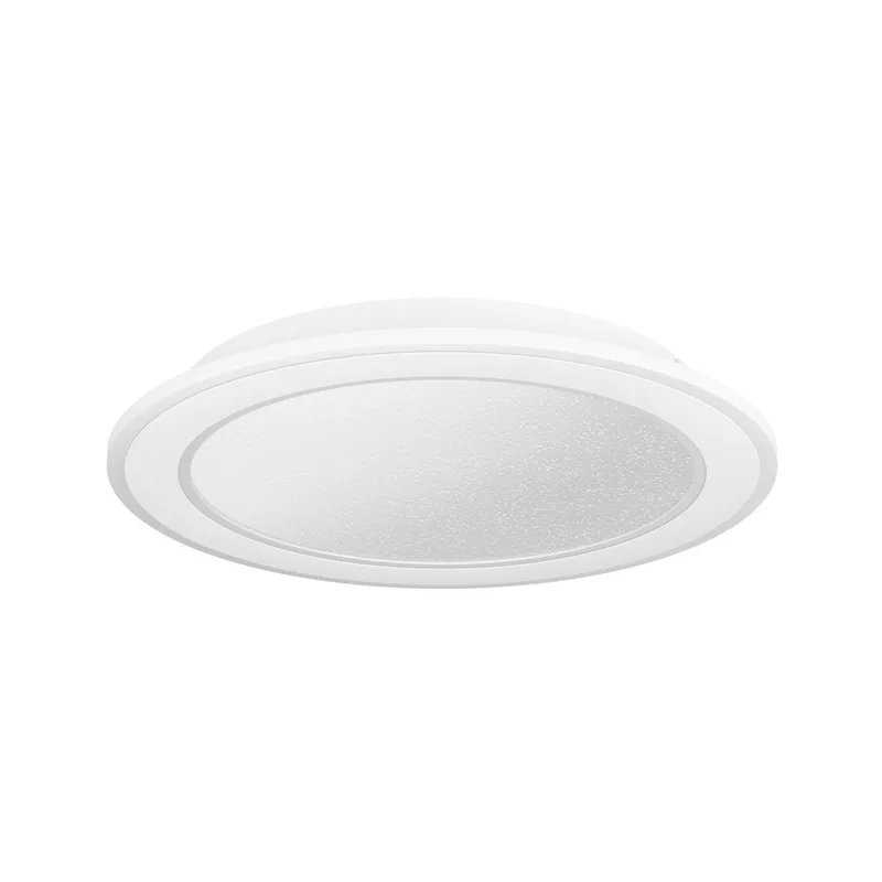 Macchioni Plafondlamp - LED - Ø 38 cm - Wit | Grijs - Instelbaar licht - Dimbaar - Glinsterend de EGLO en Blanc – photo produit