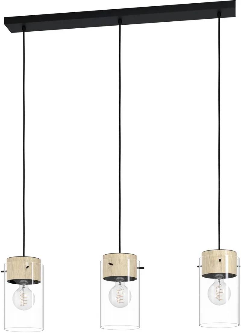 Madreselva Hanglamp - E27 - 119 cm - Zwart/Bruin de EGLO en Noir – photo produit