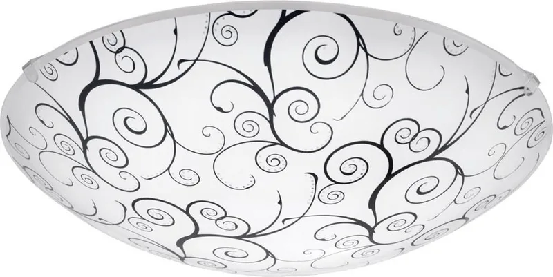 Margitta 1 - Wand/Plafondlamp - 1 Lichts - Ø315mm. - Wit, Zwart, Helder de EGLO en Blanc, Noir, Helder – photo produit