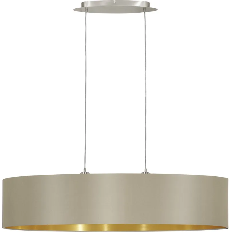 Maserlo - Hanglamp - 100 cm - Grijs/Taupe/Goud fra EGLO i Taupe – produktbillede