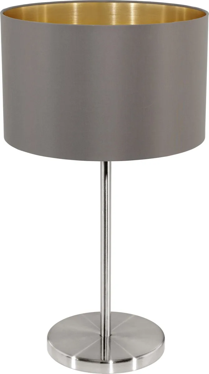 Maserlo - Tafellamp - 1 Lichts - Ø230mm. - Nikkel-Mat - Cappucino, Goud von EGLO in Cappuccino – Produktfoto