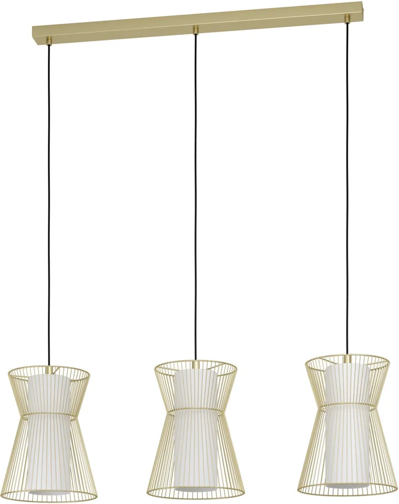 Maseta hanglamp - E27 - 3 lichts - Staal - Goud fra EGLO i Hvid – produktbillede