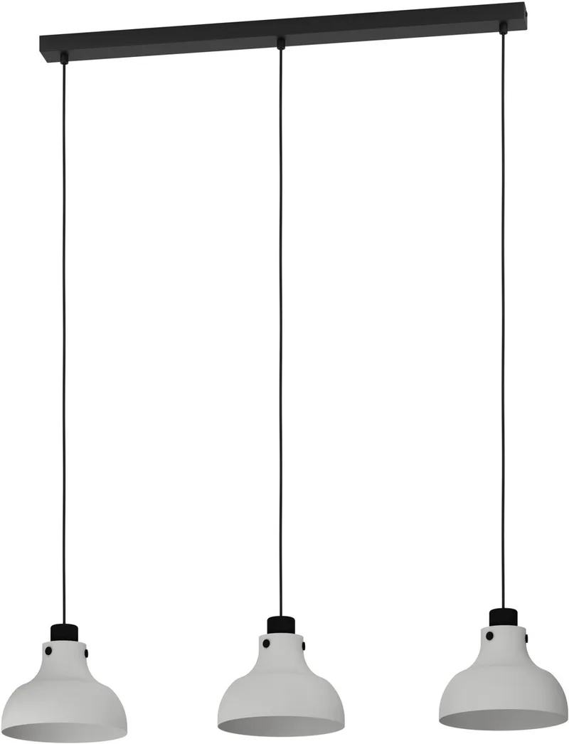 Matlock Hanglamp - E27 - 90 cm - Grijs | Zwart - Staal von EGLO in Schwarz, Grau – Produktfoto