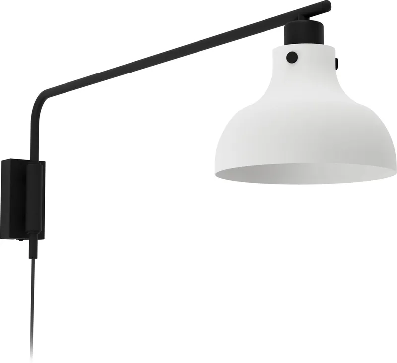 Matlock Wandlamp - E27 - 25 cm - Grijs | Zwart - Staal från EGLO i Svart – produktbild