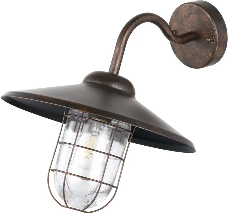 Melgoa Wandlamp Buiten - E27 - 30 cm - Koper Antiek fra EGLO i Koperkleurig – produktbillede