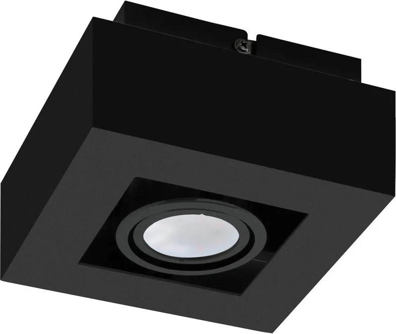 Mendoza Opbouwspot - GU10 - 14 cm van EGLO in Zwart – productfoto