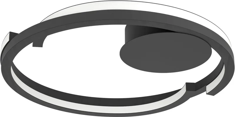 Mezzomonte Plafondlamp - LED - Ø 48 cm - Zwart/Wit - Instelbaar wit licht - Dimbaar von EGLO in Schwarz – Produktfoto