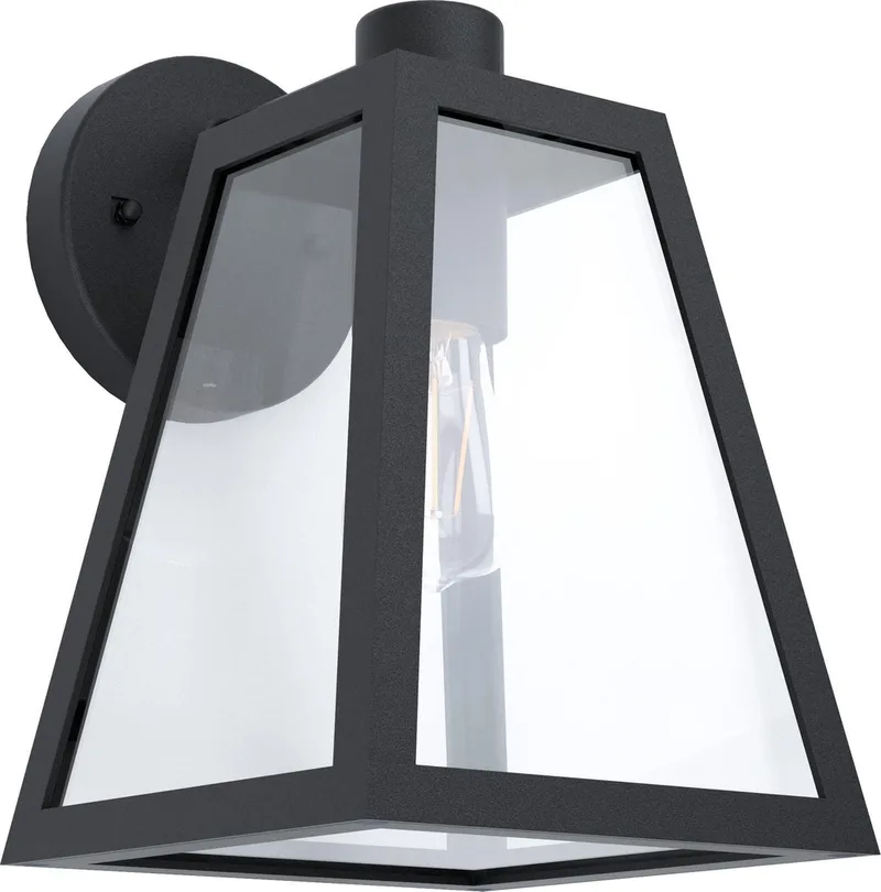 Mirandola Wandlamp Buiten - E27 - 27 cm by EGLO in Black – product photo