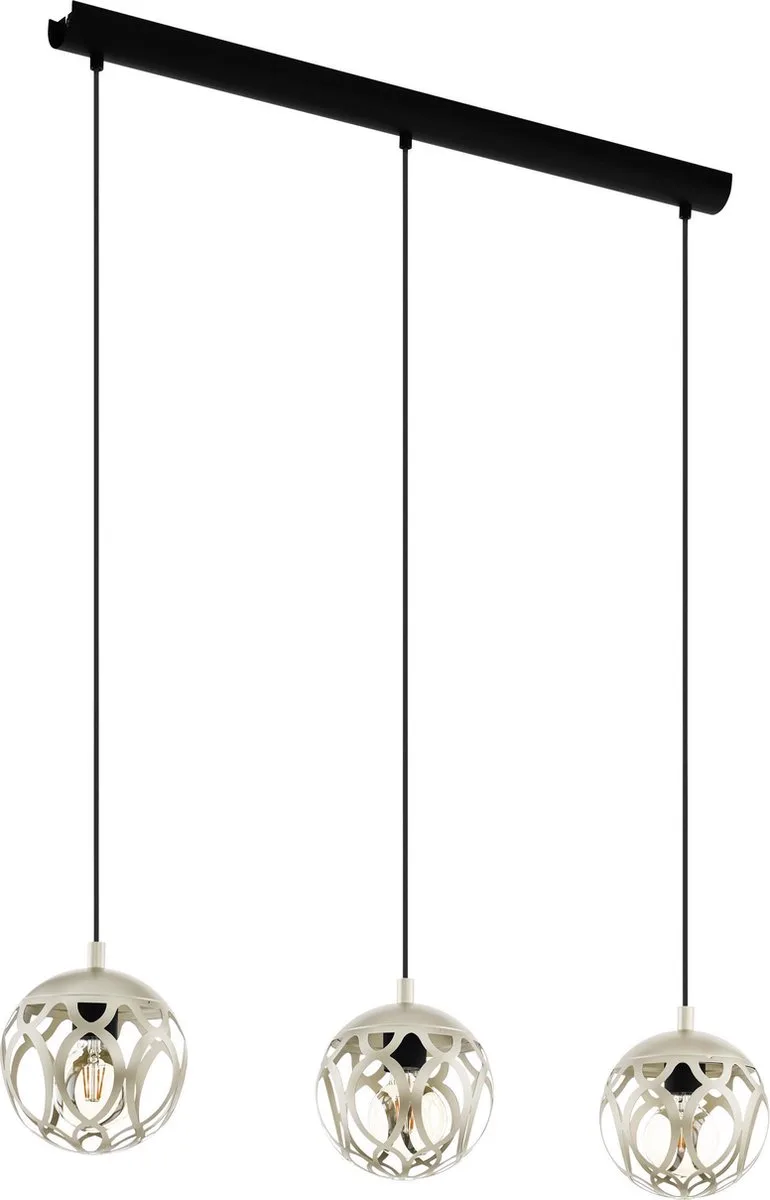 Mirtazza - Hanglamp - E27 - 88 cm - Zwart de EGLO en Noir, Champagne – photo produit