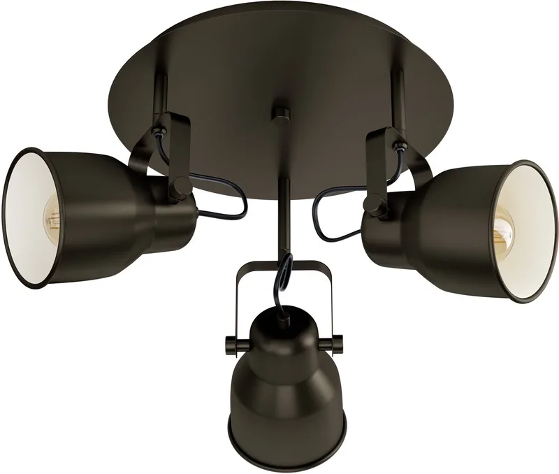 Mitchley Spot - E27 - Ø 50 cm - Zwart/Crème van EGLO in Zwart – productfoto