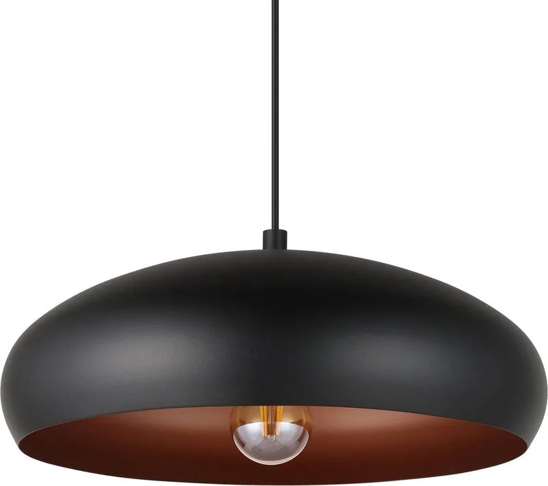 Mogano 1 Hanglamp - E27 - Ø 40 cm - Zwart/Koper från EGLO i Svart – produktbild