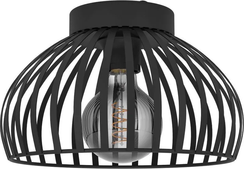 Mogano 3 Plafondlamp - E27 - Ø 28 cm - Staal van EGLO in Zwart – productfoto