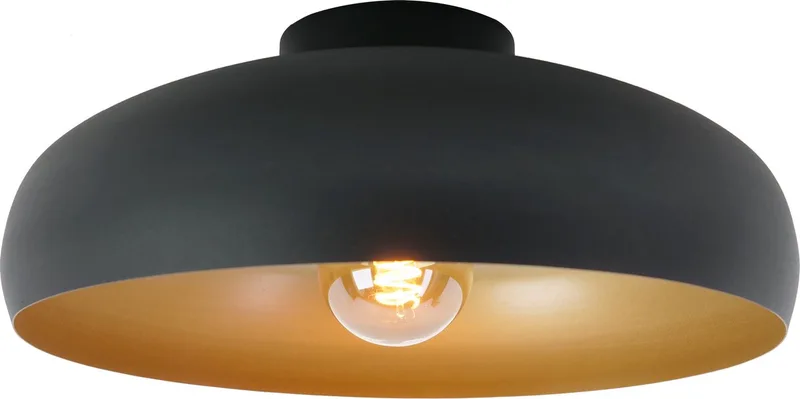 Mogano Plafondlamp - E27 - Ø 40 cm - Mat / Mat Goud de EGLO en Noir – photo produit