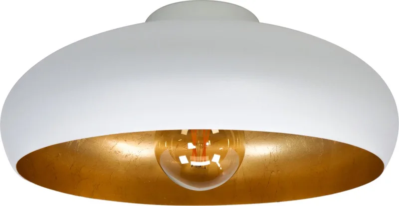 Mogano Plafondlamp - E27 - Ø 40 cm - Wit | Goud de EGLO en Blanc – photo produit