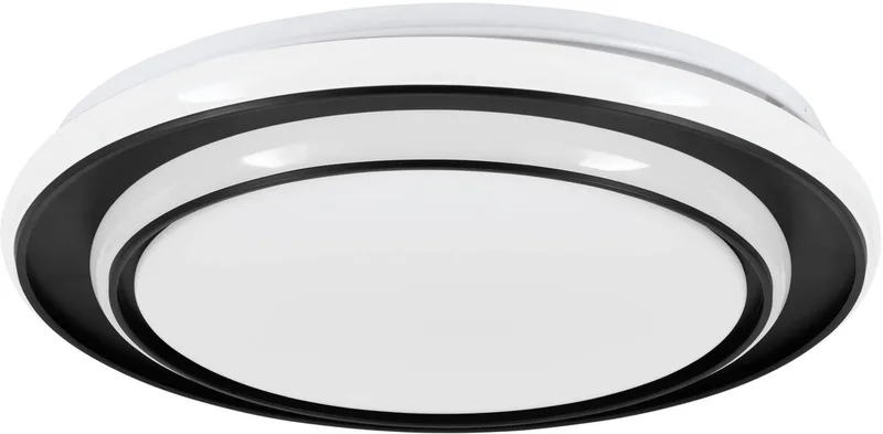 Moschetta Plafondlamp - Ø 40 cm - Zwart/Wit - Instelbaar wit licht (warm, neutraal en daglicht) van EGLO in Zwart – productfoto