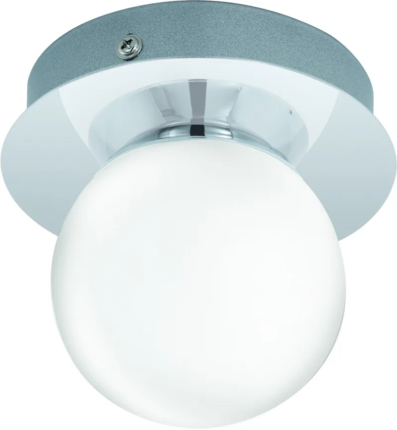 Mosiano - Plafondlamp - 1 Lichts - LED - Ø110mm. - Chroom - Wit de EGLO en Gris – photo produit