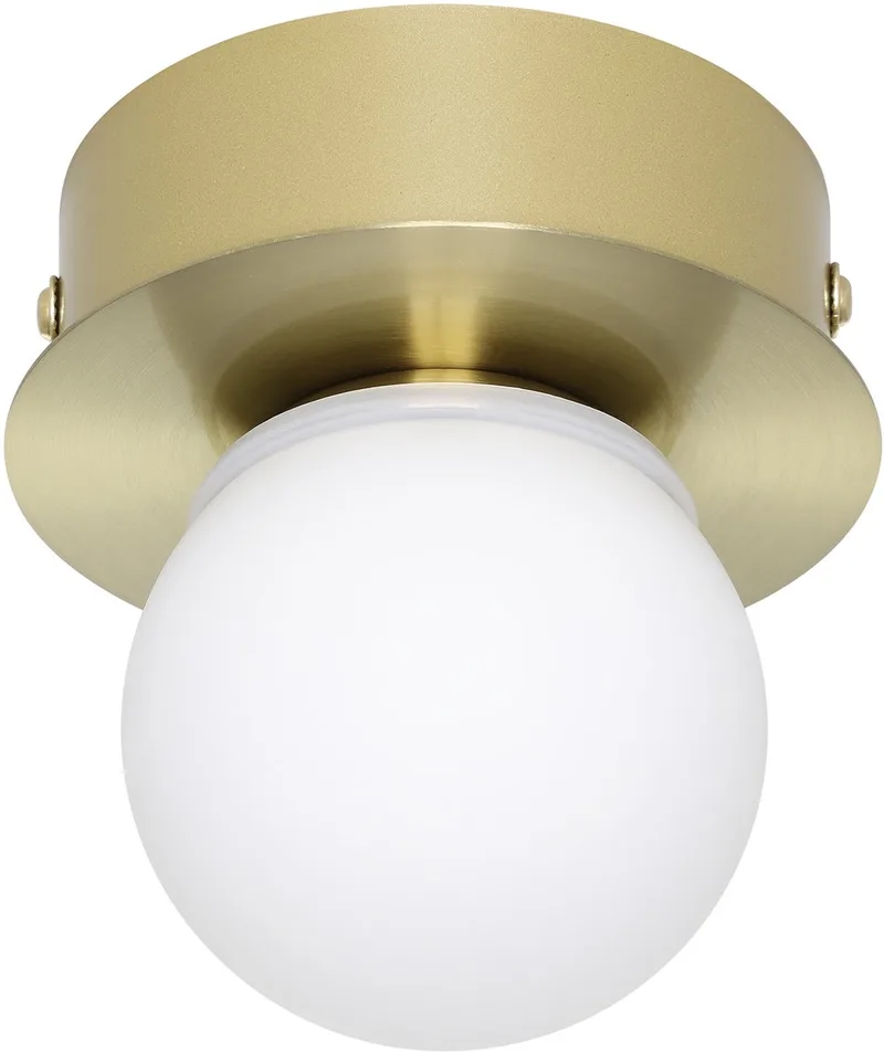 Mosiano Wandlamp - Plafondlamp - Spiegellamp - Badkamer - LED - Ø 11 cm - Goud/Wit de EGLO en Or – photo produit