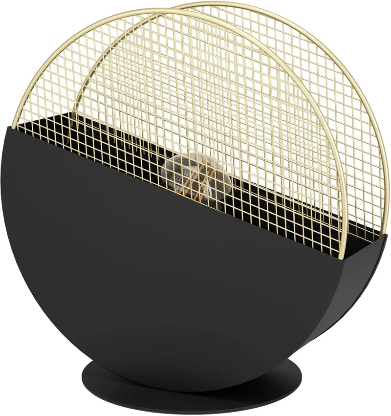 Mumbles Tafellamp - E27 - 28,5 cm - Zwart | Goud de EGLO en Noir, Or – photo produit