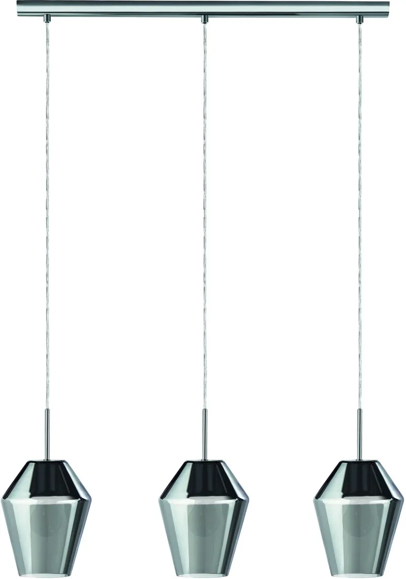 Murmillo Hanglamp - E27 - 77 cm - Chroom/Zwart fra EGLO i Grå – produktbillede