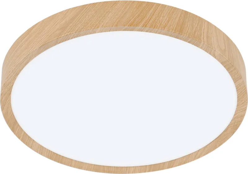 Musurita Plafondlamp - Badkamer - LED - Ø 34 cm - Natuurlijke Houtlook de EGLO en Marron – photo produit