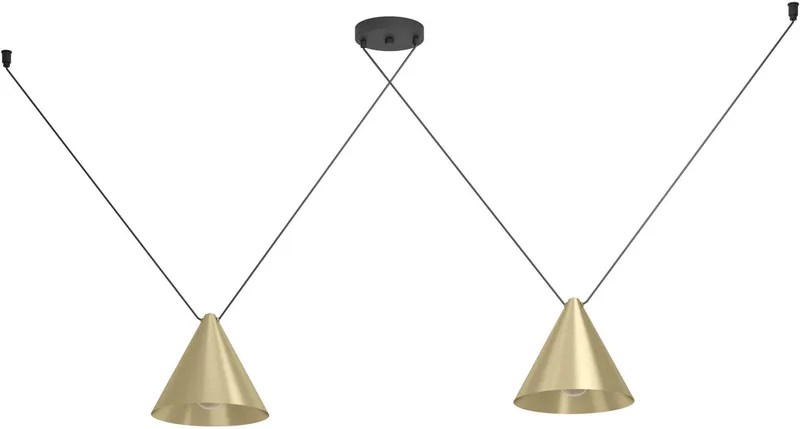 Narices 1 Hanglamp - E27 - 173 cm - Goud | Zwart - Staal fra EGLO i Sort – produktbillede