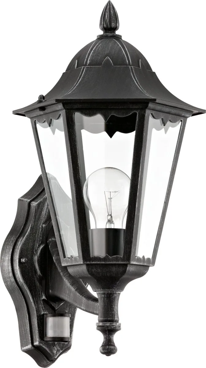 Navedo Wandlamp Buiten - E27 - 42,5 cm - Sensor från EGLO i Svart – produktbild