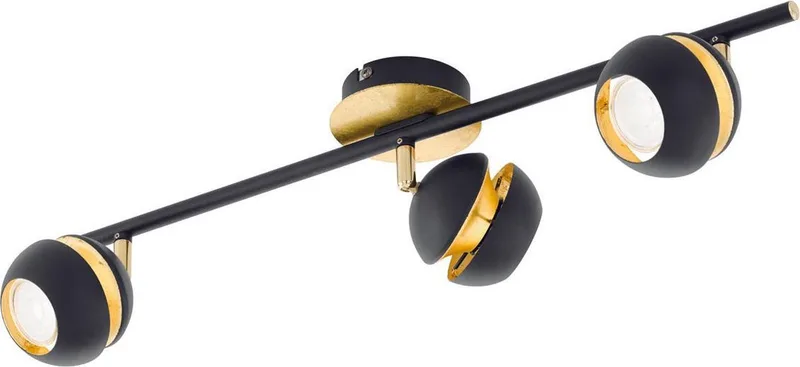 Nocito - Spot - 3 Lichts - Zwart, Goud de EGLO en Noir, Or – photo produit
