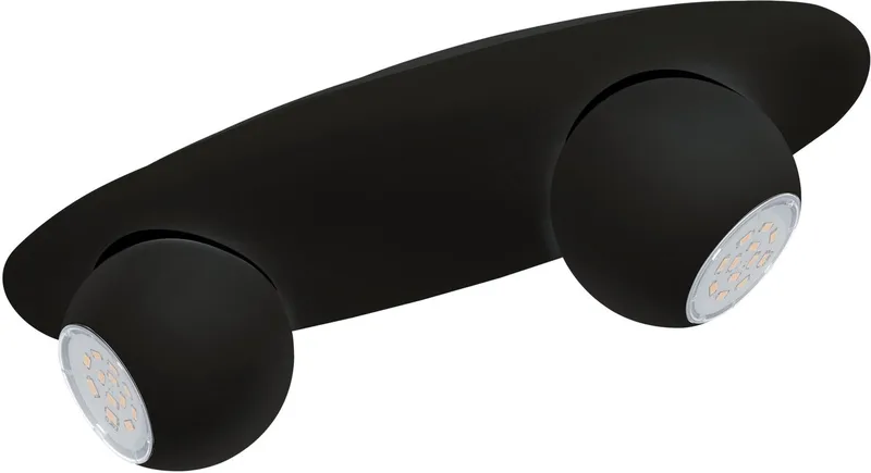 Norbello 3 Opbouwspot - GU10 - Staal de EGLO en Noir – photo produit