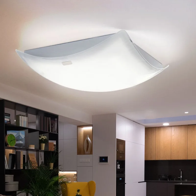 Osseja - Plafonnière - LED - 340X340mm. - Met Kristal Decoratie von EGLO in Weiß – Produktfoto
