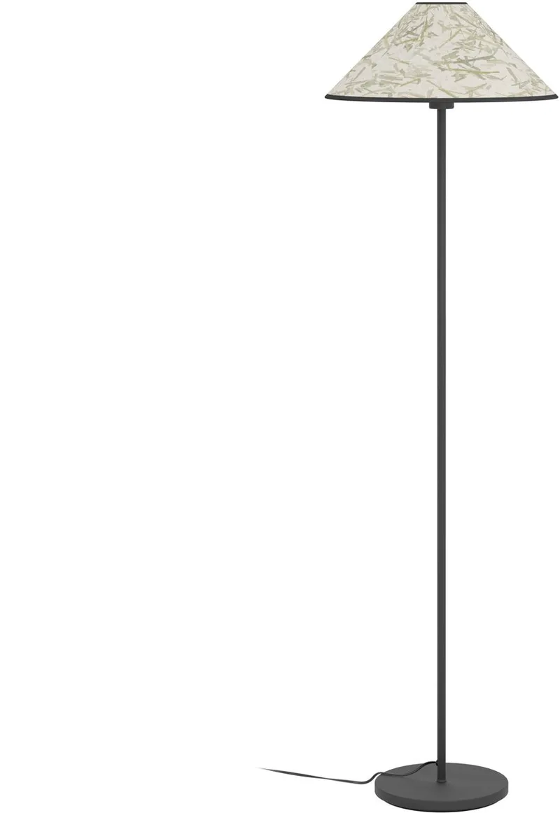Oxpark Vloerlamp - E27 - 146,5 cm - Bamboe - Zwart/Wit/Groen de EGLO en Noir – photo produit