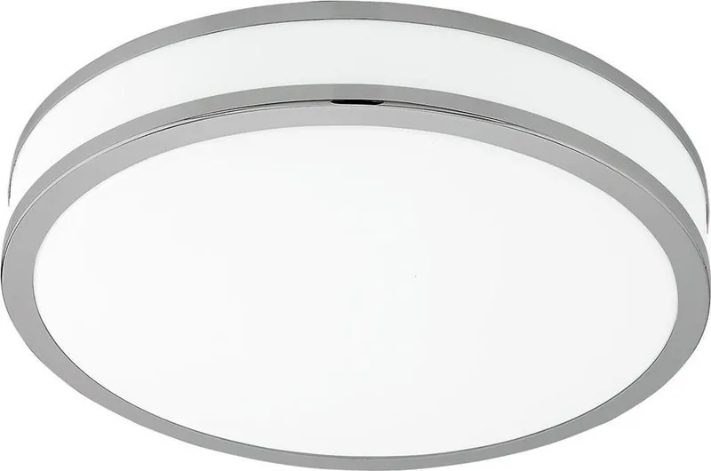 Palermo 2 - Wand/Plafondlamp - 1 Lichts - Ø41 cm - Chroom de EGLO en Blanc – photo produit