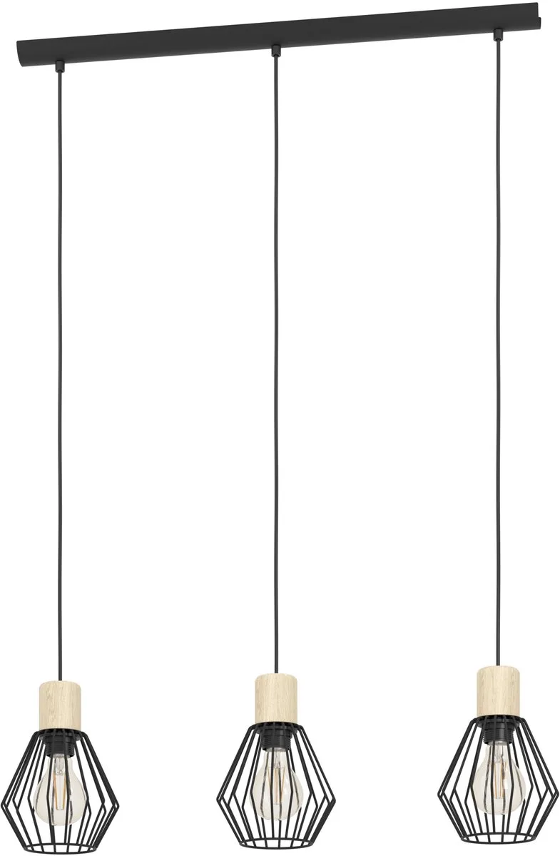Palmorla - Hanglamp - E27 - 76 cm - Zwart/Bruin de EGLO en Noir, Marron – photo produit