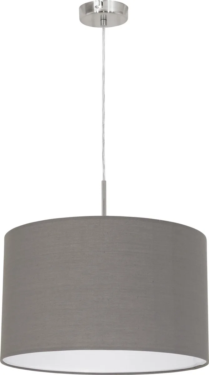 Pasteri - Hanglamp - 1 Lichts - Ø38 cm - Nikkel-Mat - Antraciet-Bruin de EGLO en Anthracite – photo produit