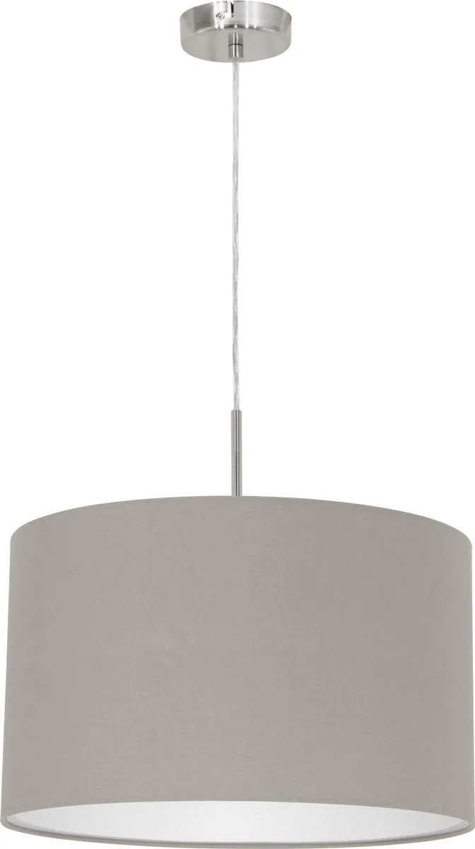 Pasteri - Hanglamp - 1 Lichts - Ø380mm. - Nikkel-Mat de EGLO en Taupe – photo produit