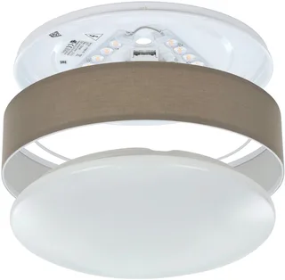 Pasteri - Plafondlamp - LED - Ø32 cm - Wit de EGLO en Taupe – photo produit 5 sur 5
