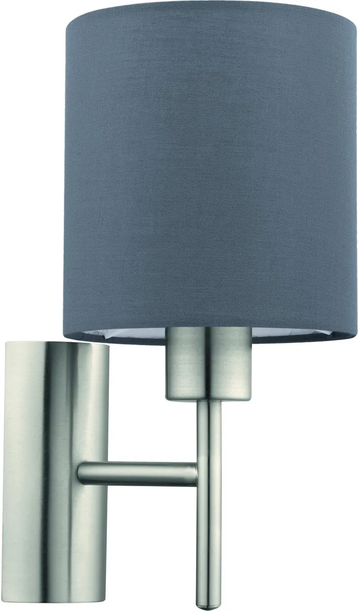 Pasteri - Wandlamp - 1 Lichts - Nikkel-Mat de EGLO en Taupe – photo produit