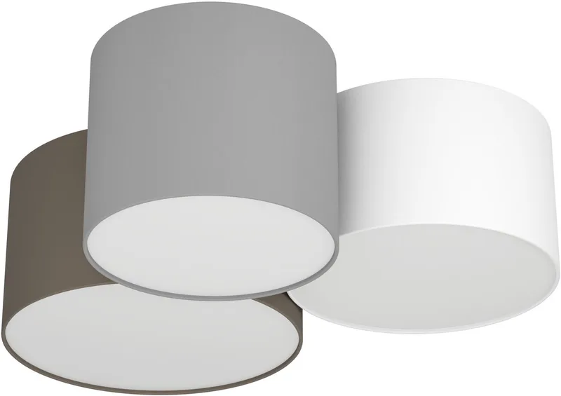 Pastore Plafondlamp - E27 - 61 cm - Wit/Antraciet/Bruin/Grijs by EGLO in White – product photo