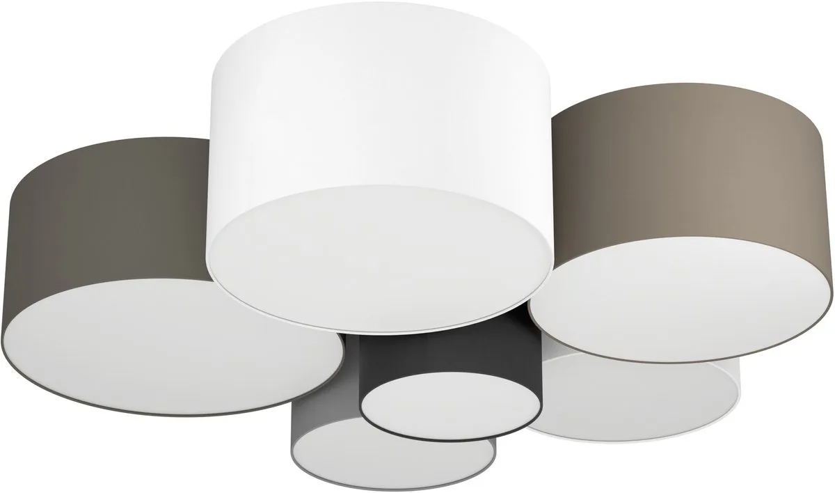 Pastore Plafondlamp - E27 - Ø 99 cm - Wit/Grijs/Zwart/Bruin från EGLO i Vit – produktbild