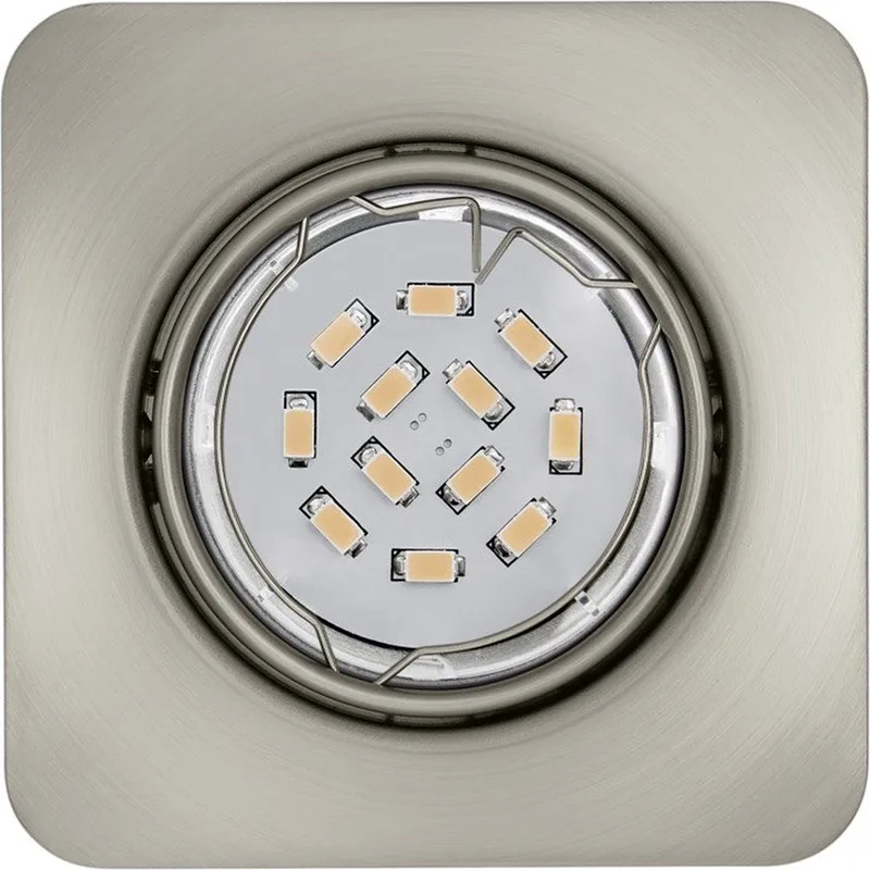 Peneto - Inbouwspotje - LED - 87X87mm. - Nikkel-Mat - Richtbaar de EGLO – photo produit