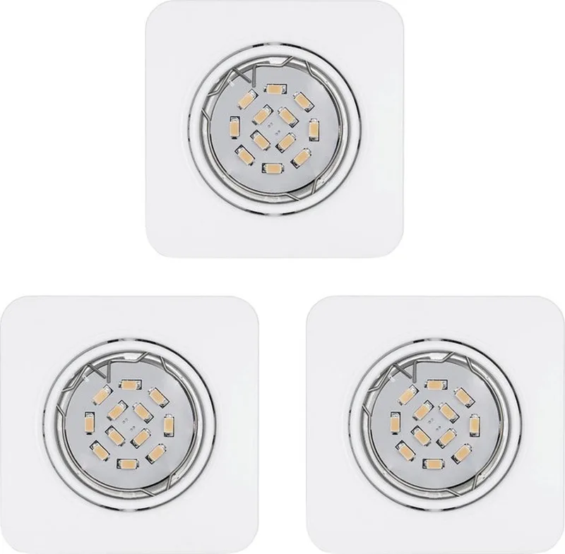 Peneto - Inbouwspotje - LED - 87X87mm. - Wit - Set 3 Spots - Richtbaar fra EGLO – produktbillede