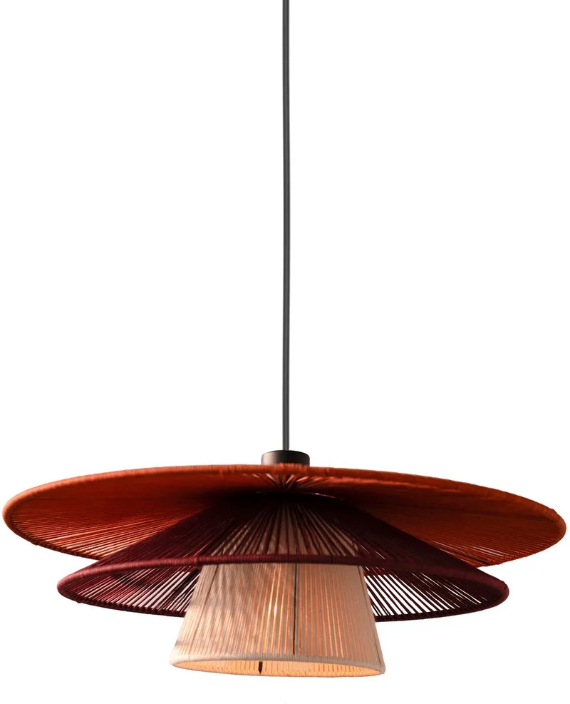 Pignona Hanglamp - E27 - Ø 32 cm - Rood/Oranje/Wit/Zwart de EGLO en Rouge – photo produit