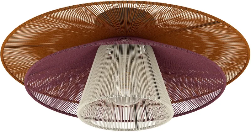 Pignona Plafondlamp - E27 - Ø 50 cm - Rood/Oranje/Wit/Zwart van EGLO in Rood – productfoto